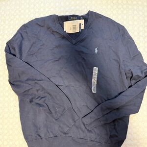 Ralph Lauren Men's V-Neck Sweater in Navy